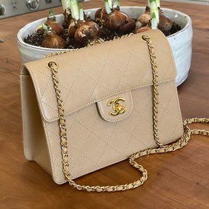 Beige Chanel Shoulder Bag